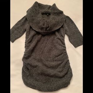 Express Cowl Neck Ruched Short Sleeve Sweater